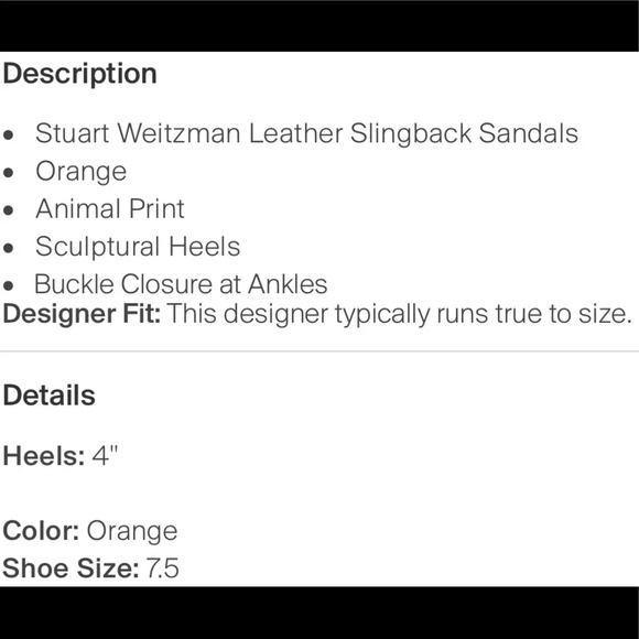 Stuart Weitzman Multi Color Leather Snakeskin Slingback Sandals Size 7.5 - Picture 8 of 9